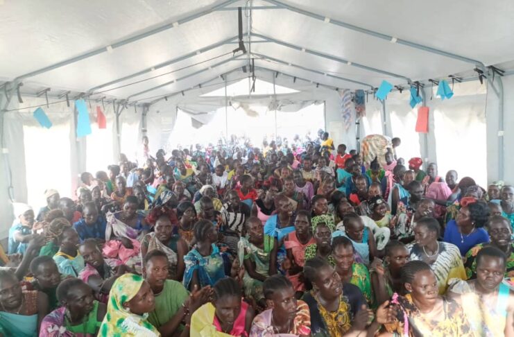 AIRD Hands Over Bedsheets and Crocheted Wools to Women and Girls at Friendly Space in Fangak.