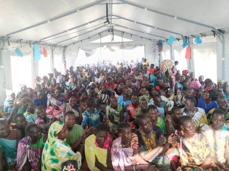 AIRD Hands Over Bedsheets and Crocheted Wools to Women and Girls at Friendly Space in Fangak.